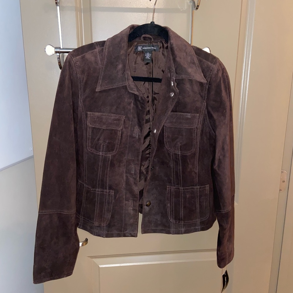 Brown suede jacket
